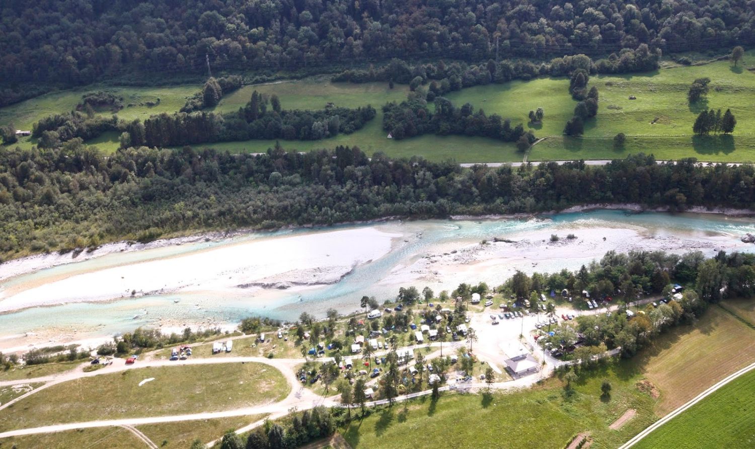 Soča in kamp Gabrje