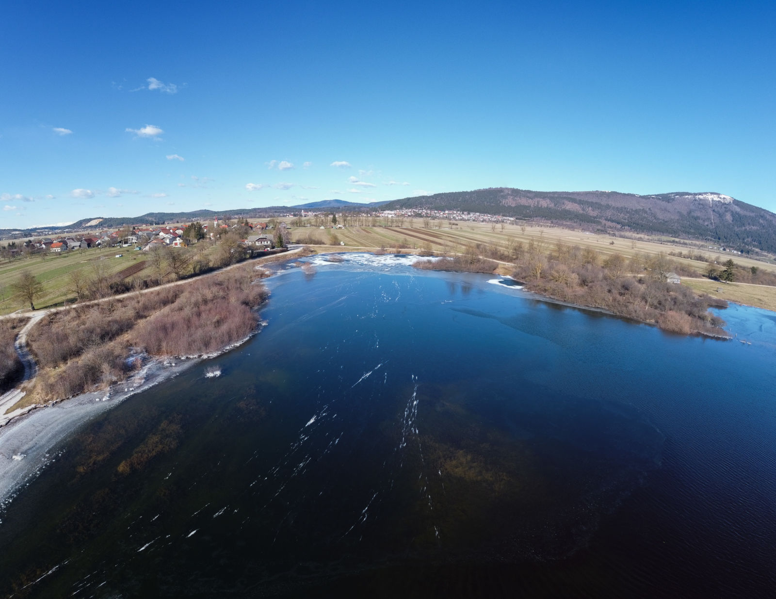 Rešeto iz zraka - poplava - Cerkniško jezero